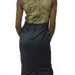 beige batik drey dress