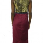 beige batik red dressa