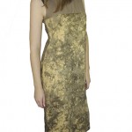 grey beige batik dress