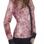 red batik shirt