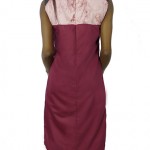 red grey red dress
