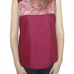 red plane red batik top