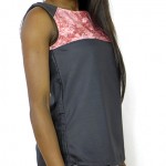 black red batik top