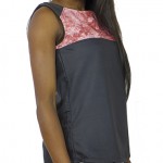 grey red batik top