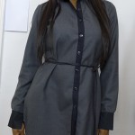grey shirt dress