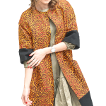 Orange Ankara hubcouture print 1 trench coat