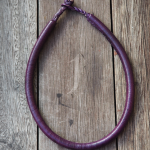 Joadre Purple leather necklace