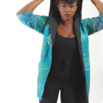 Turquoise African inspired jacket