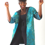 Turquoise African inspired jacket