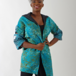 Turquoise African inspired jacket