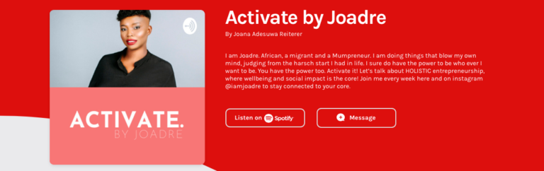 Joadre activate African inspired business podcast