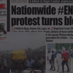 #endsars in Nigerian protest police brutality